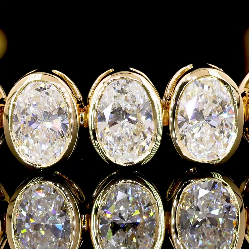 7ctw Bezel Oval Tennis Bracelet