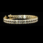 4-1/2ctw Bezel East West Emerald Tennis Bracelet