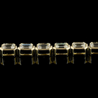 4-1/2ctw Bezel East West Emerald Tennis Bracelet