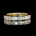 1ctw Channel Emerald 3/4 Eternity Band