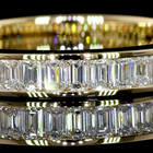 1ctw Channel Emerald 3/4 Eternity Band