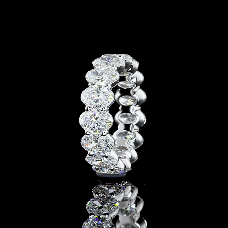 7-1/2ctw Oval Prong Diamond Eternity Band
