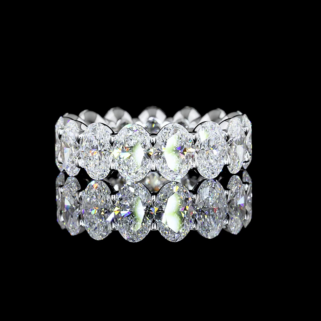 7-1/2ctw Oval Prong Diamond Eternity Band