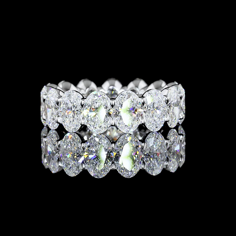 7-1/2ctw Oval Prong Diamond Eternity Band