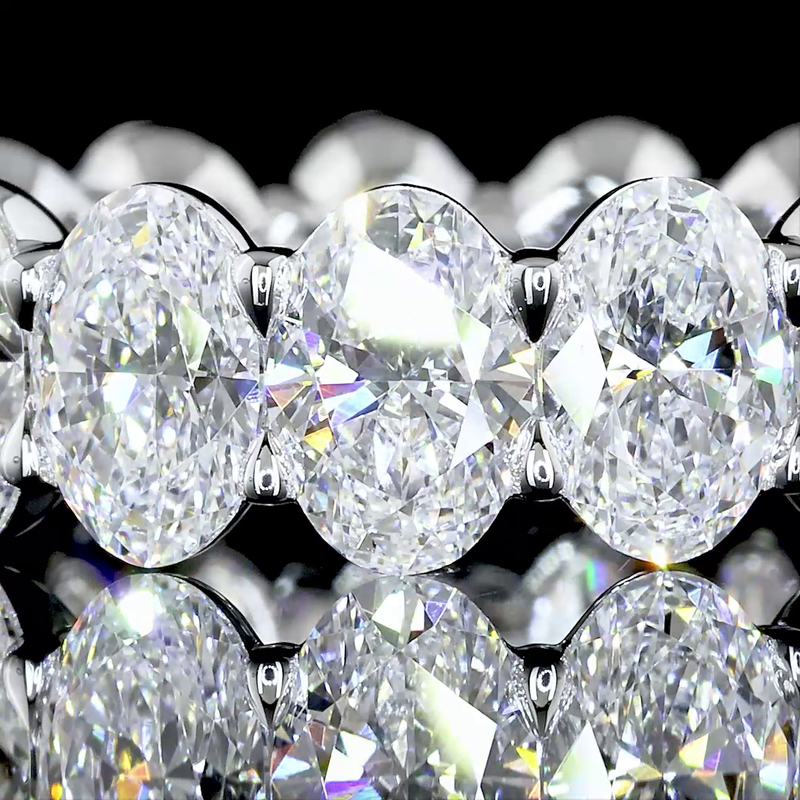 7-1/2ctw Oval Prong Diamond Eternity Band