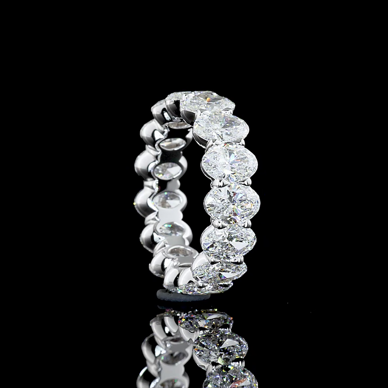 7-1/2ctw Oval Prong Diamond Eternity Band