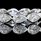 2-1/4ctw Bezel East West Pear Eternity Band