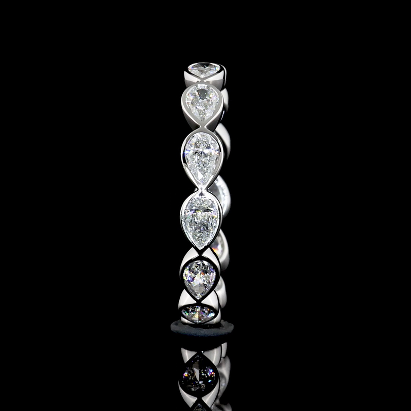 2-1/4ctw Bezel East West Pear Eternity Band