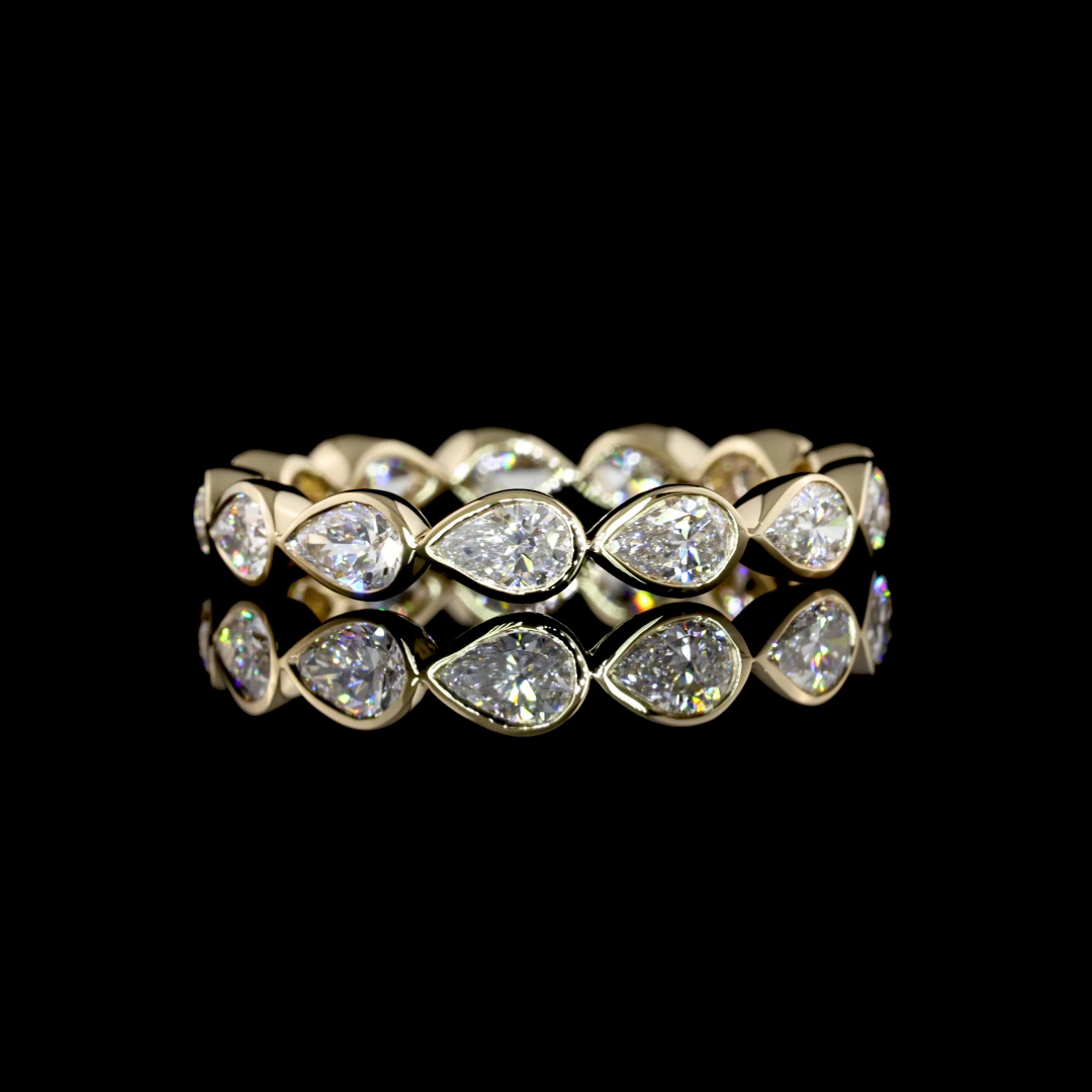 1-1/4ctw Bezel East West Pear Eternity Band