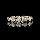 1-1/4ctw Bezel East West Pear Eternity Band