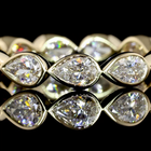 1-1/4ctw Bezel East West Pear Eternity Band