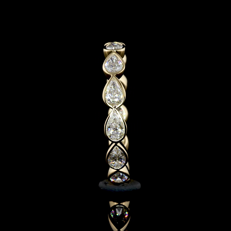 1-1/4ctw Bezel East West Pear Eternity Band