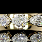 1/2ctw Prong East West Pear Half Eternity Band