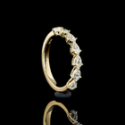 1/2ctw Prong East West Pear Half Eternity Band