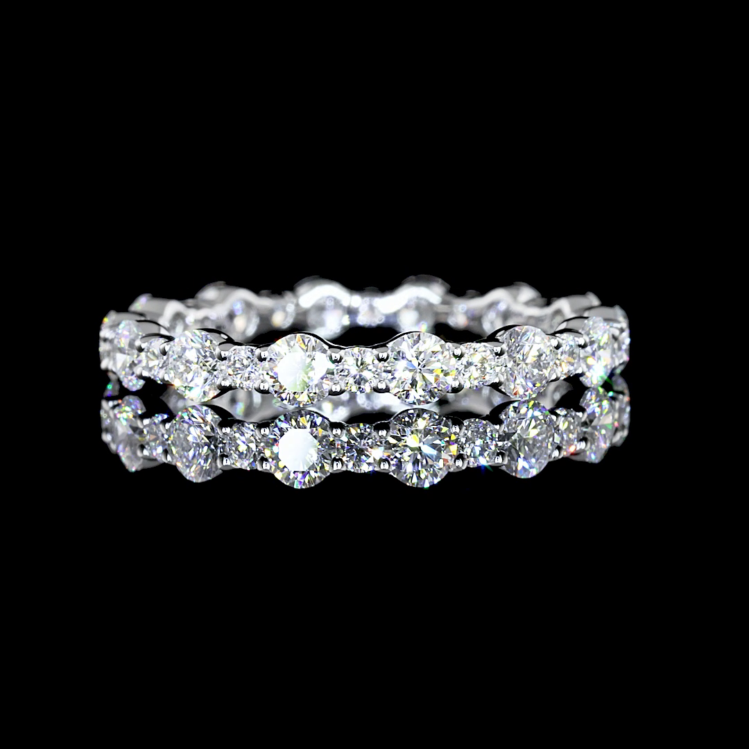 1-1/4ctw Prong Round Eternity Band