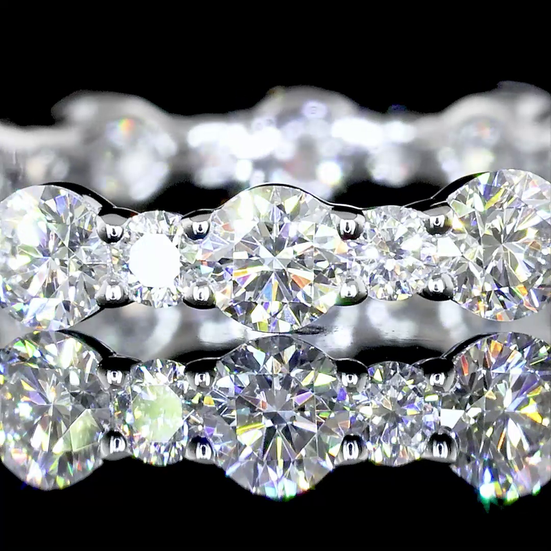 1-1/4ctw Prong Round Eternity Band