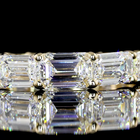 3ctw Emerald East West Prong Diamond Eternity Band