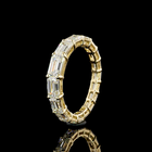 3ctw Emerald East West Prong Diamond Eternity Band