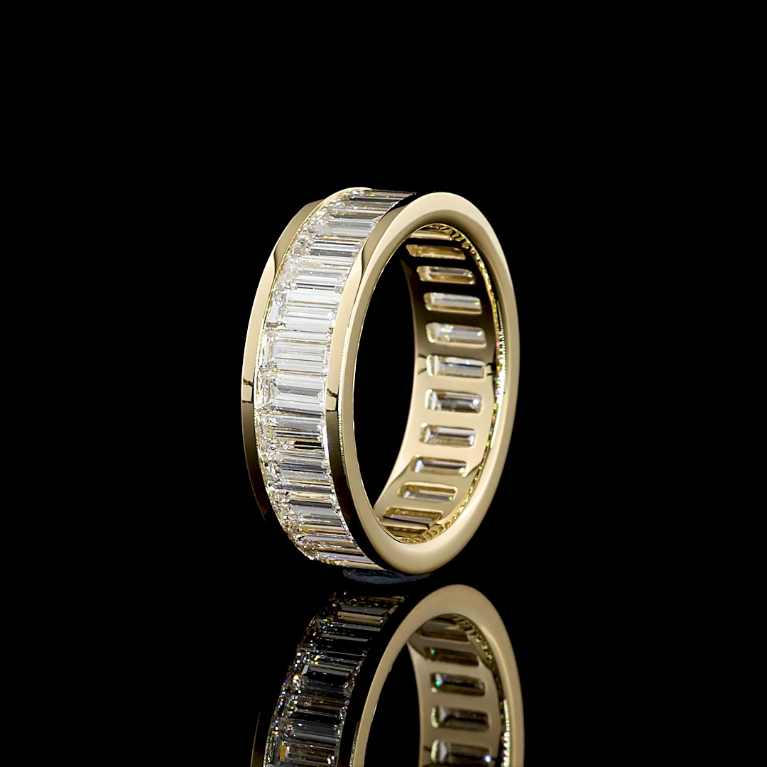 Baguette Lab Grown Diamond Channel Eternity Band (4ctw)