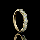 1-1/2ctw Prong Inclined Oval Half Eternity Band