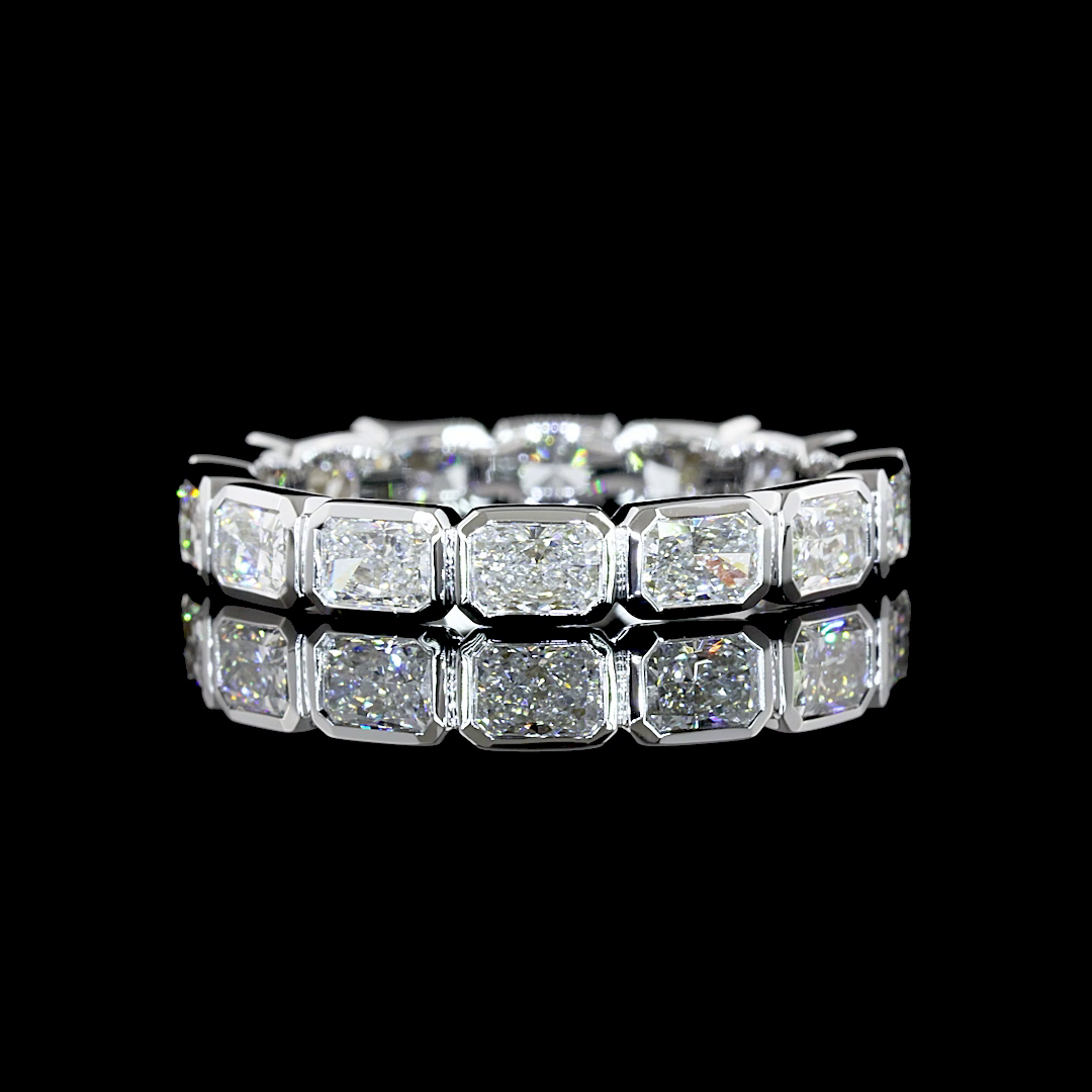 2ctw Bezel East West Radiant Eternity Band
