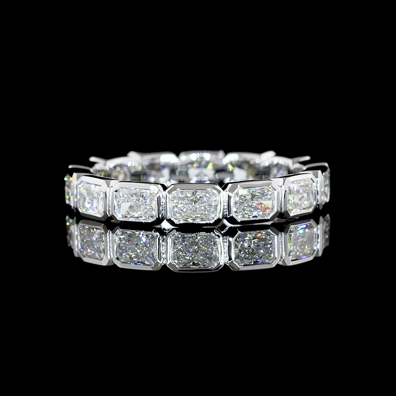 2ctw Bezel East West Radiant Eternity Band