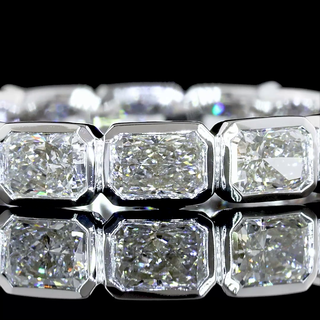 2ctw Bezel East West Radiant Eternity Band