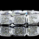 2ctw Bezel East West Radiant Eternity Band