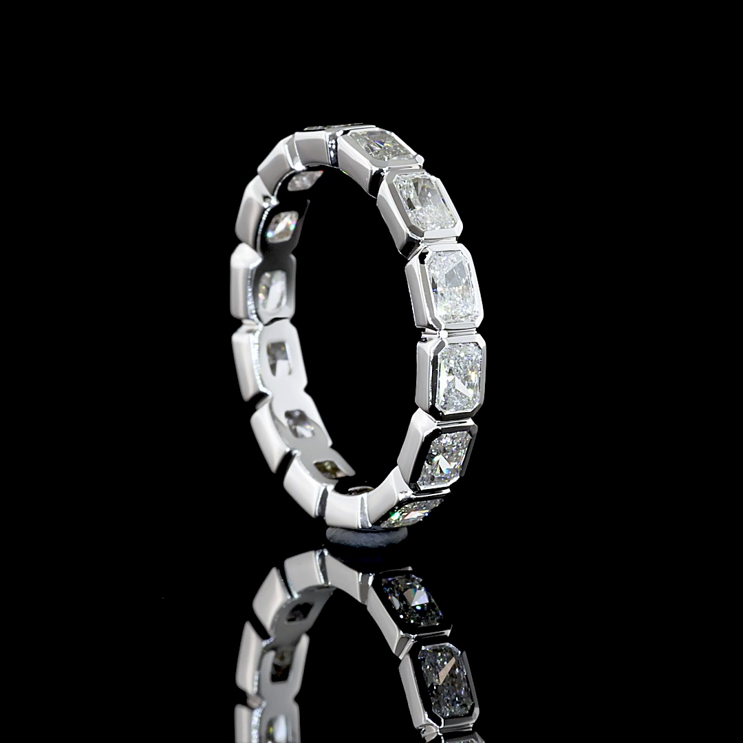 2ctw Bezel East West Radiant Eternity Band
