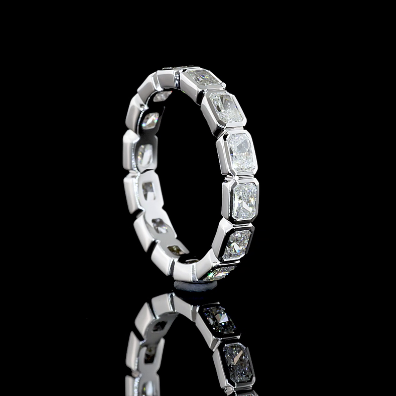 2ctw Bezel East West Radiant Eternity Band