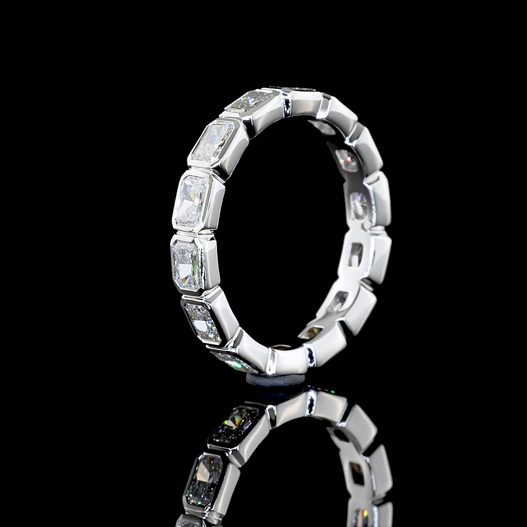 2ctw Bezel East West Radiant Eternity Band