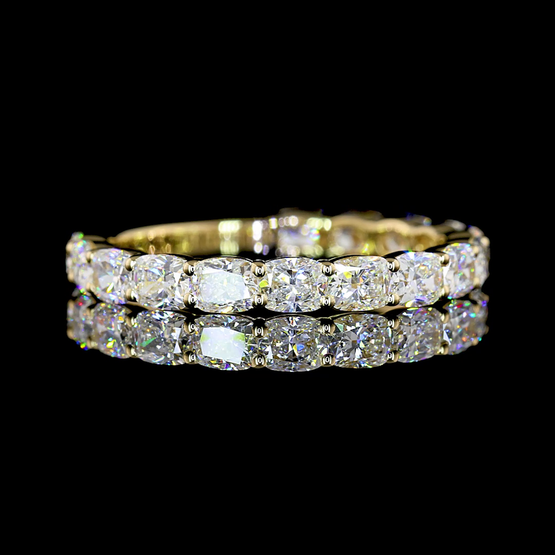 1-1/2ctw Prong Cushion 3/4 Eternity Band