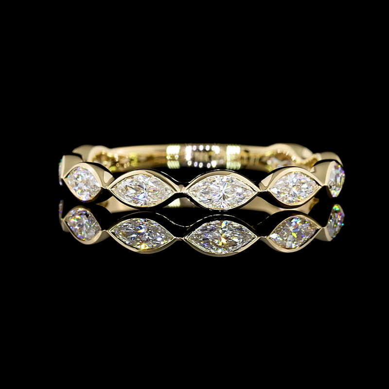 3/4ctw Bezel East West Marquise 3/4 Eternity Band