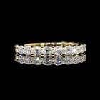 1-1/4ctw Prong East West Cushion 3/4 Eternity Band