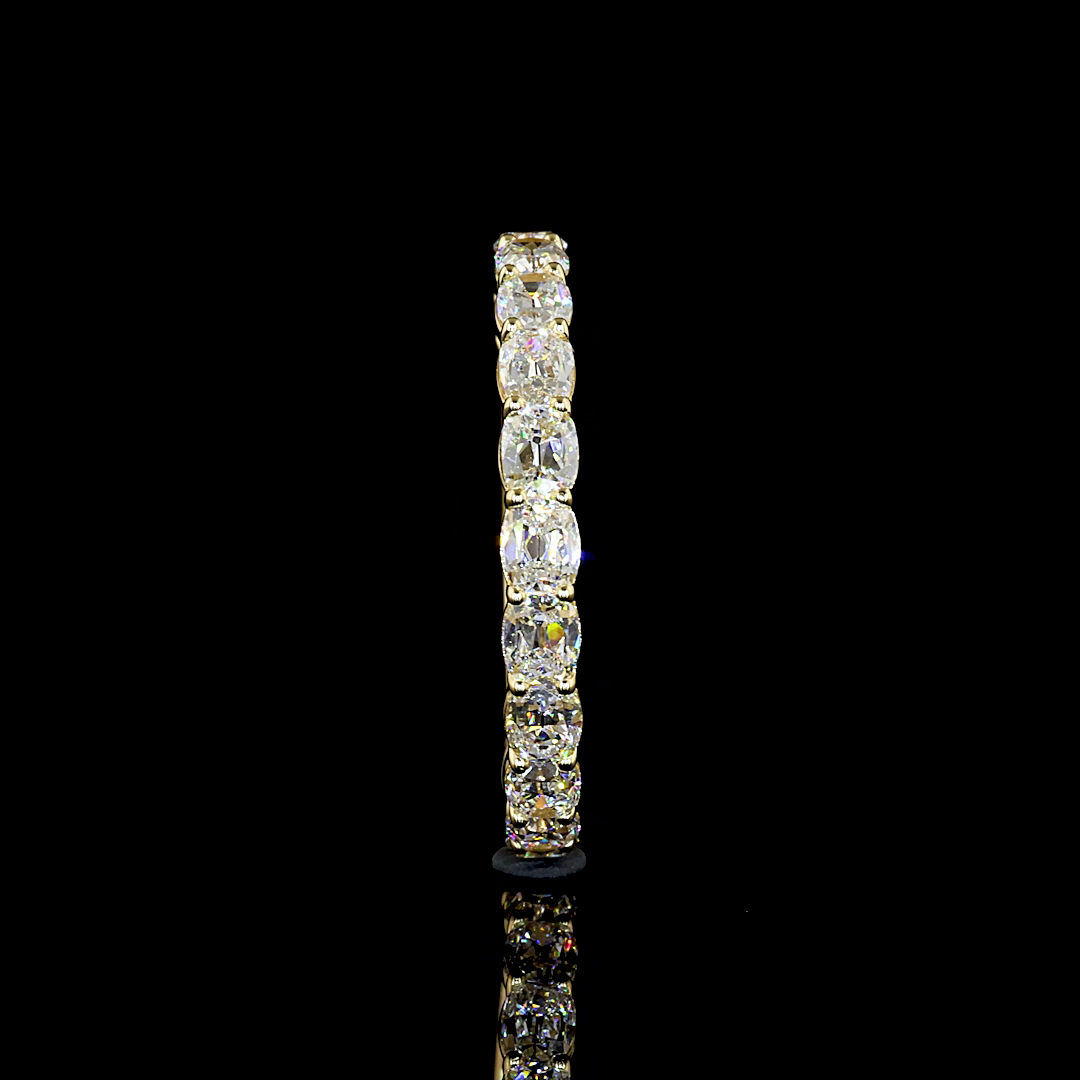 1-1/4ctw Prong East West Cushion 3/4 Eternity Band