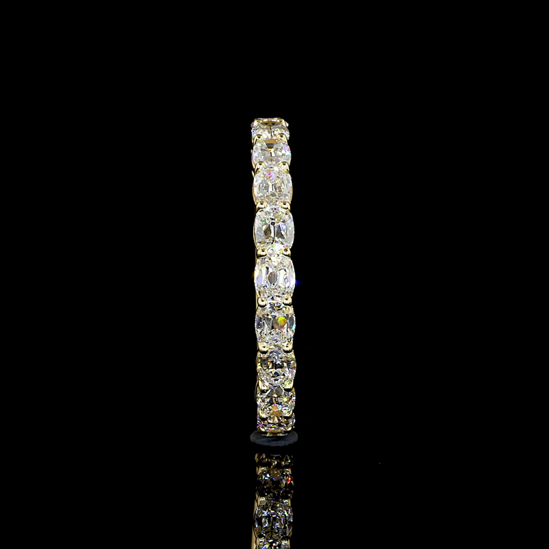 1-1/4ctw Prong East West Cushion 3/4 Eternity Band