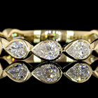 3/4ctw Bezel East West Pear 3/4 Eternity Band