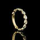 3/4ctw Bezel East West Pear 3/4 Eternity Band