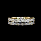 1-1/4ctw Prong East West Emerald 3/4 Eternity Band