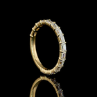 1-1/4ctw Prong East West Emerald 3/4 Eternity Band