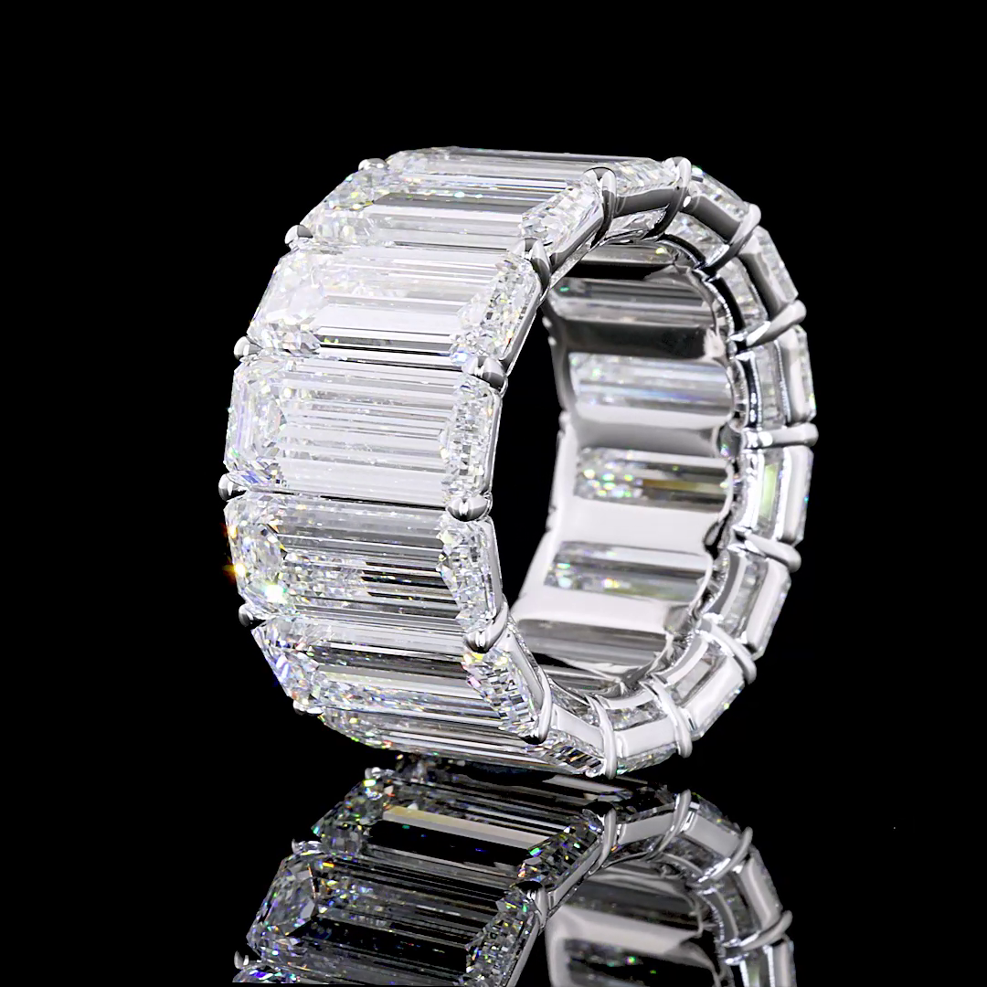 28ctw Emerald Prong Diamond Eternity Band