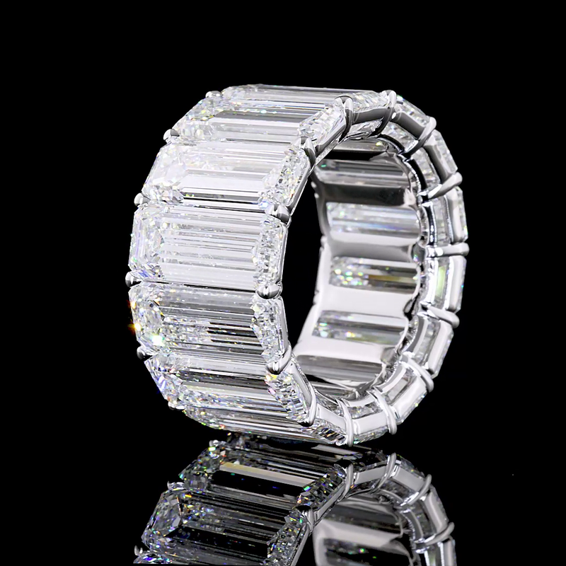 28ctw Emerald Prong Diamond Eternity Band