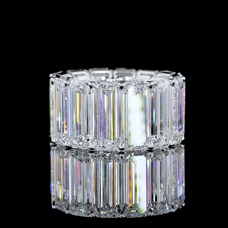 28ctw Emerald Prong Diamond Eternity Band
