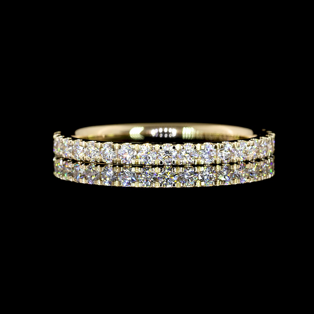 3/8ctw Pave Micro Round 3/4 Eternity Band