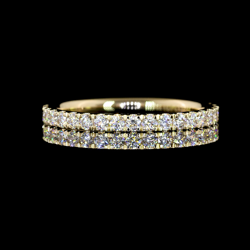 3/8ctw Pave Micro Round 3/4 Eternity Band