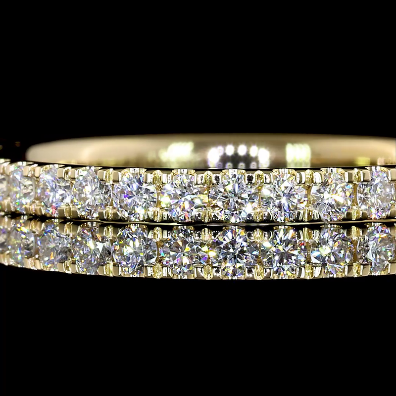 3/8ctw Pave Micro Round 3/4 Eternity Band