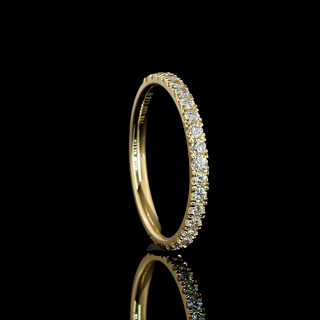 3/8ctw Pave Micro Round 3/4 Eternity Band