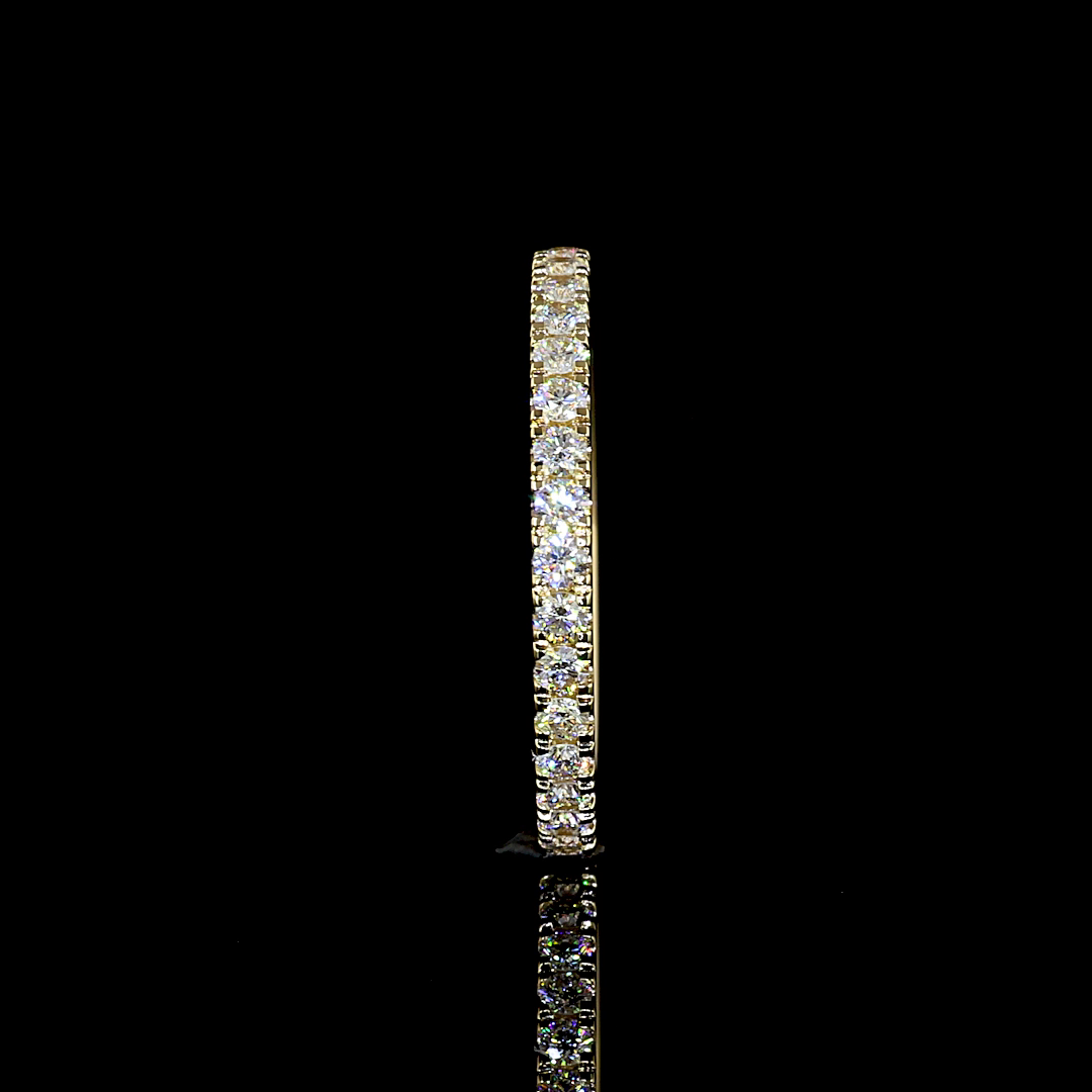 3/8ctw Pave Micro Round 3/4 Eternity Band