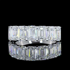 4ctw Prong Emerald Seven Stone Band