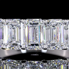 4ctw Prong Emerald Seven Stone Band